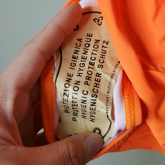 Women's Orange One Piece Swimsuit Size Small - Picture 4 of 6